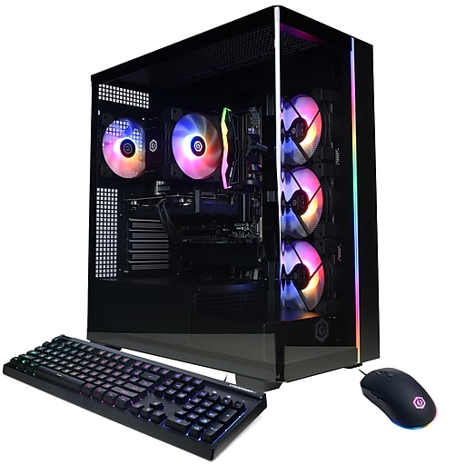 CyberPowerPC Gaming Desktop Computer, AMD Ryzen 7 8700F, Radeon RX