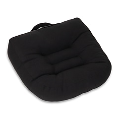 ４個　アメリカ製 Cross Canvas スマイル クッションカバー ブラック Mind Reader Air-Cloud Booster Seat Cushion with Carry Handle