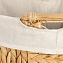 Household Essentials Handwoven Water Hyacinth Oval Hamper Set with Cotton Lining, Natural, 2/Set (HE1163)~#|#~D7690803-498B-435D-859F90870B76328F_sc7