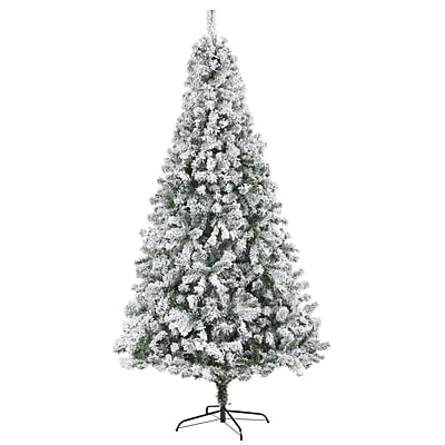 Nearly Natural 8' Flocked Rock Springs Spruce Artificial Christmas Tree - Thumbnail 4
