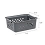 Iris Small Plastic Storage Baskets, Gray, 10/Pack (500164)~#|#~D76A2CA2-A2C4-4A16-BA01DB1551C77D16_sc7