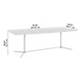 Bush Business Furniture 96W x 42D Boat Shaped Conference Table with Metal Base, Hansen Cherry (99TBM96HCSVK)~#|#~D76D743F-6652-48C9-BF3D5547EB99BE68_sc7