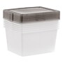 Iris 24.5 Quart Snap Top Plastic Snap Closure Storage Bin, Clear, 6/Pack (585104)~#|#~D76DFBF5-9C44-474C-923445DF17E3A5F6_sc7