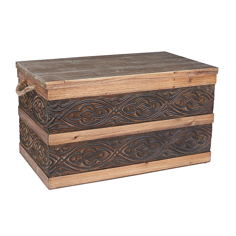 Household Essentials Decorative Wood Chest (9547-1) image 1