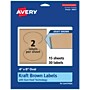 Avery Laser/Inkjet Oval Multipurpose Labels, 4" x 6", Kraft Brown, 30 Labels/Pack ( 94057)~#|#~D77AB242-237B-4D84-AF48470FCE266A5F_sc7