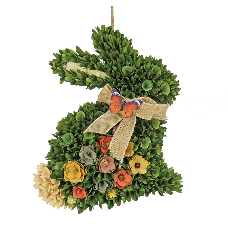 National Tree Company 22" Green Floral Bunny Decoration (EG79-19B0512-1) image 1