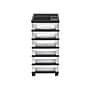 Iris 6-Drawer Durable Storage Cart, Plastic, Black/Clear (116862)~#|#~D78755D9-FE0F-44EF-813AEC51AF1C71D6_sc7