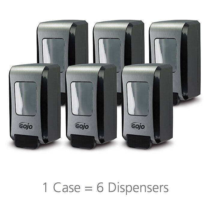 GOJO FMX-20 Wall Mounted Hand Soap Dispenser, Graphite, 6/Carton