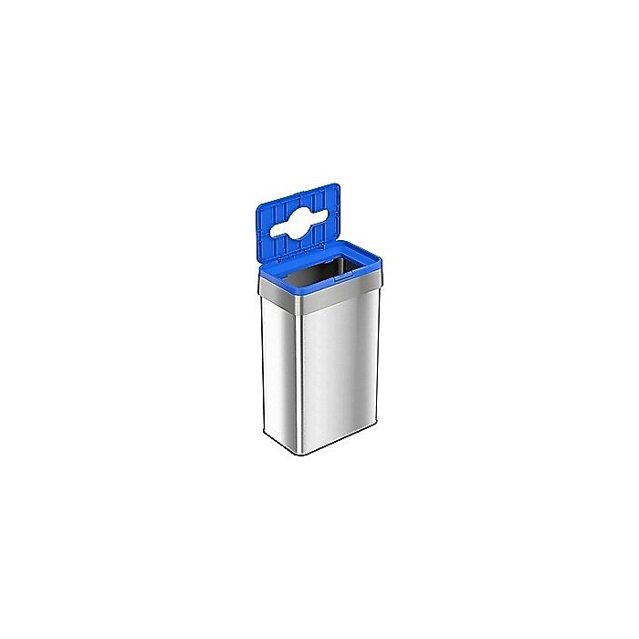 HLS Commercial Stainless Steel Recycling Bin, 21-Gallon, Blue