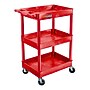 Luxor ENDURA 3-Shelf Utility Cart, Red (RDSTC111RD)~#|#~D79A5271-C0BD-4716-992A31CE14F26A58_sc7