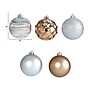 Nearly Natural Holiday Shatterproof Silver Christmas Tree Ornament Box Set, 80mm, 40/Set (D1000-SV)~#|#~D79B41BD-8704-4F4A-B8773D3C039A93A6_sc7