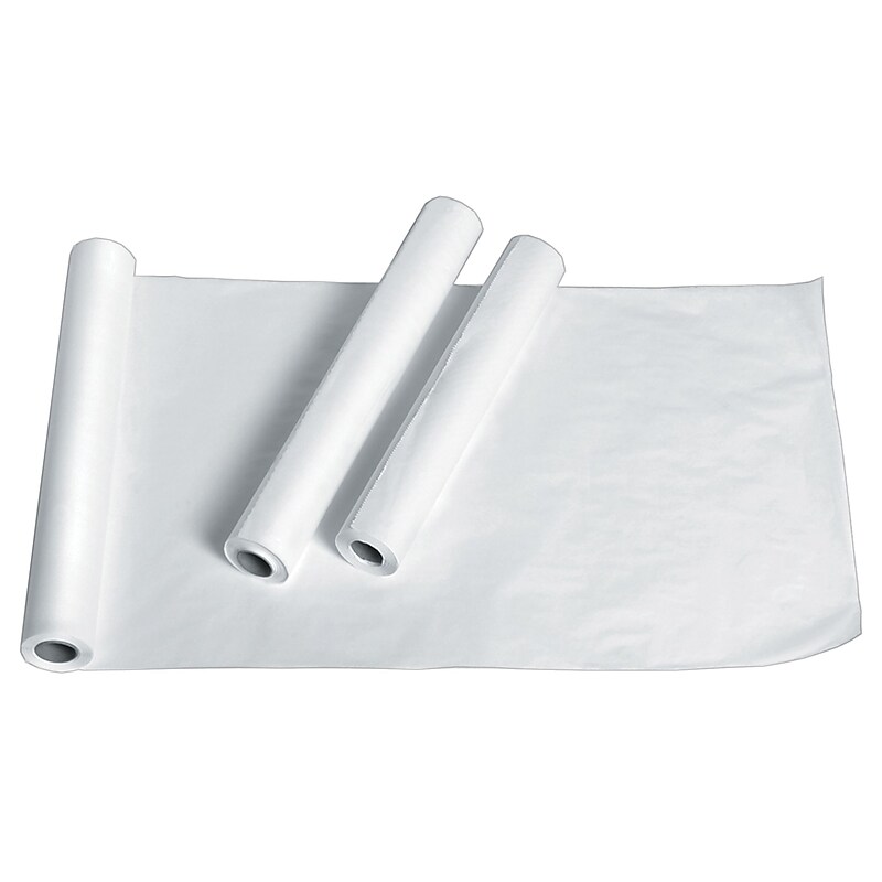 Medline Deluxe 18" x 225' Exam Table Paper, White, Smooth, 12/Carton (NON24322) image 1