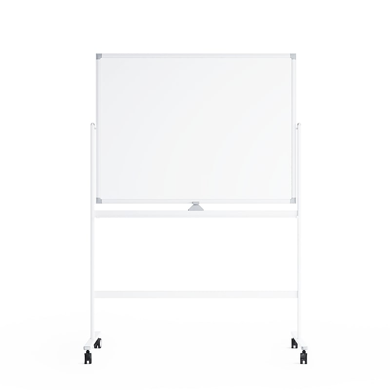 U Brands Double Sided Magnetic Mobile Dry-Erase Whiteboard Easel, 47" x 35" (4535U00-01) image 1