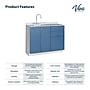 Viva Comfort 36.75'' H x 42" L Medical Cabinet with Left Sink, 2-Doors, 3-Drawers, Blueberry (902BASE42LSBL)~#|#~D7AB7C87-35F7-4D08-9A6D504F60320182_sc7