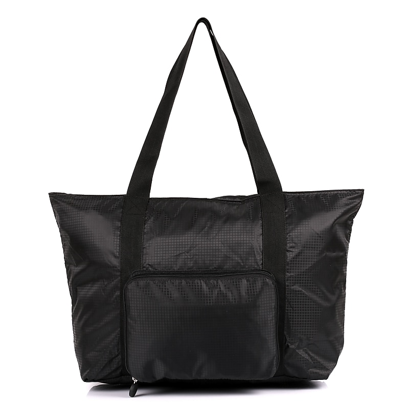 Karla Hanson Pack n Fold Polyester Tote Bag, Black (51111BLACK) image 1