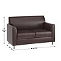 Flash Furniture Hercules Diplomat LeatherSoft Loveseat, Brown/Chrome Legs (BT8272BNCHR)~#|#~D7BA19D4-5F08-4E25-9C7B15664AFFB889_sc7