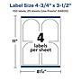 Avery Laser/Inkjet Decorative Edge Multipurpose Labels, 4.75" x 3.5", White, 100 Labels/Pack (94600)~#|#~D7BEA564-FBE3-46B3-AE119DF6409B89B1_sc7