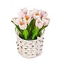 National Tree Company 10" Pink Tulip Bouquet in White Basket (MT81-10926GPK-1)~#|#~D7CC6125-427F-4509-A459165F951CF529_sc7