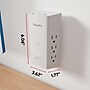 Staples TECH 6-Outlet 3-USB Port Surge Protector, 1800 Joules, White (ST62778)~#|#~D7CCE0C7-F13B-4B15-A31D4F05E22A58FC_sc7