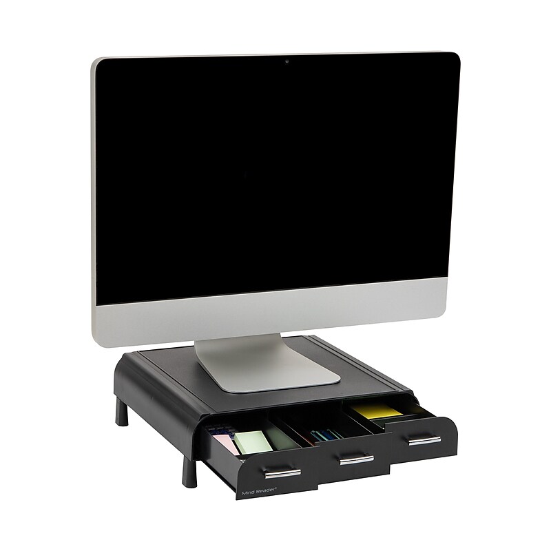 Mind Reader Monitor Stand, Up to 22 lbs., Black (MONSTA3D-BLK) image 1
