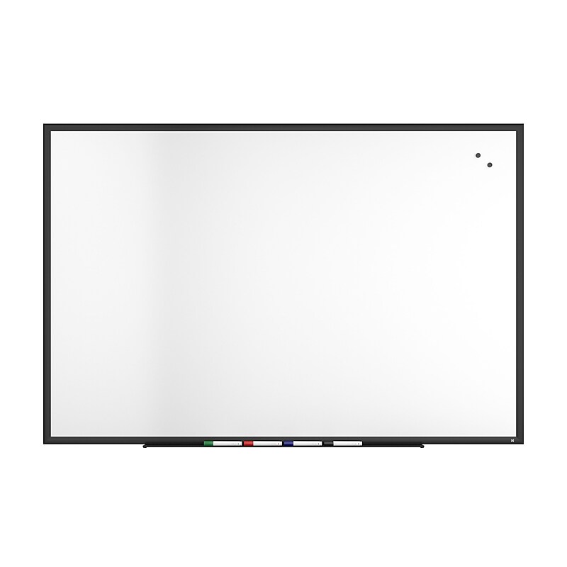 TRU RED™ Magnetic Porcelain Dry Erase Board, Black Frame, 6' x 4' (TR61190) image 1