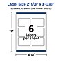 Avery Laser/Inkjet Multipurpose Labels, 3.375" x ", Glossy White, 60/Pack (94212)~#|#~D7D5DFDE-D4C3-423B-B1BBC30EE9F9554D_sc7