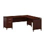 Bush Furniture Somerset 72"W 3 Position Sit to Stand L Shaped Desk, Hansen Cherry (SET014HC)~#|#~D7D8A854-3779-4864-9A09633AF62BA48D_sc7