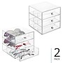 iDESIGN Stackable Storage Drawer, 3 Drawers, Plastic, Clear, 2/Pack (29094M2)~#|#~D7DA2F41-3059-44AC-B524A1559451BBD5_sc7