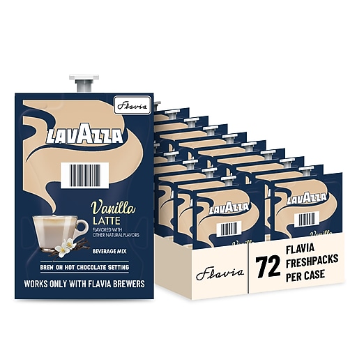 Lavazza Vanilla Latte Coffee Flavia Freshpacks, 72/Carton (48689