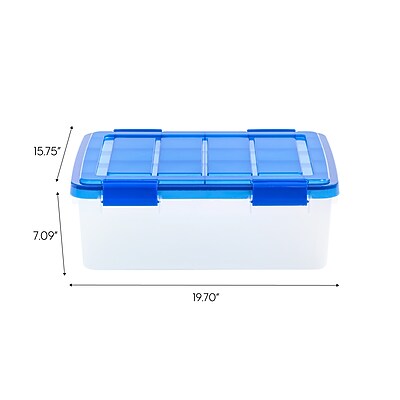 Iris 26.5 Quart Element Resistant Ultimate Clear Latching Plastic Storage Bin - Thumbnail 2