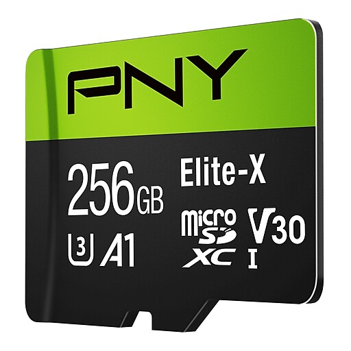 PNY Elite-X 256GB microSDXC Memory Card with Adapter, Class 10
