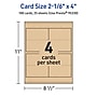 Avery Integrated Cards, 2-1/6" x 4", Matte Kraft Brown, 100/Pack (95330)~#|#~D7E57B6B-4FDA-44DA-8BC57F2882C9534D_sc7