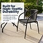 Flash Furniture Lila 28'' Round Table with 2 Rattan Stack Chairs, Black (TLH087RD037BK2)~#|#~D7E6CFEF-948F-4CE9-8963B55EF168680E_sc7