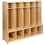 Flash Furniture 48"H x 48"L Wooden 5 Section School Coat Locker, Natural (MKLCKR001)~#|#~D7EF3F89-0F79-47C7-859E8A311C6BB459_sc7
