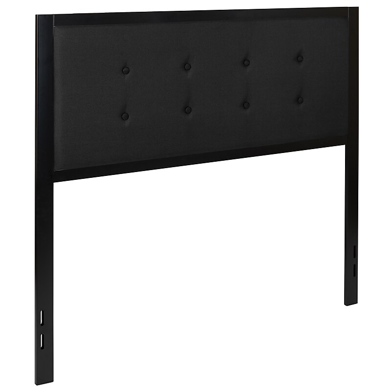 Flash Furniture Bristol Full Polyester Upholstered Tufted Headboard, 54.5"W x 2"D x 47"H, Black (HGHB1725FBK) image 1