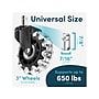 Lifelong Wheels Chair Caster, Clear/Black, 5/Set (B08ZQSGV23)~#|#~D7F2B17D-7126-4533-9FFAB22699E2FFBD_sc7