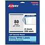 Avery Laser/Inkjet Round Multipurpose Labels, 0.75" Dia., Glossy White, 2,000 Labels/Pack (94504)~#|#~D7F66ECD-3E91-4E74-AF28E0FB7BC220F3_sc7