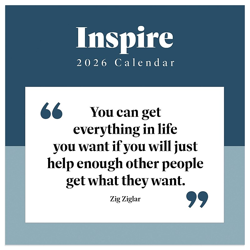 2026 TF Publishing 12" x 17" TF Publishing 7" x 7" Inspire Mini Calendar 26-2107 image 1