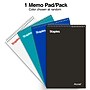 Staples Accel Top-Bound 2-Subject Pocket Notebook, 6" x 9.5", Wide Ruled, 100 Sheets, Color chosen at random (50357)~#|#~D7FDA179-18F1-421C-BB926B2555656CA0_sc7