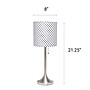 Creekwood Home Modern Glam 21.25" LED Table Lamp, Brushed Nickel/Polka Dot (CWT-1006-BD)~#|#~D800AB0C-8185-4EC4-98D2543314025DC0_sc7