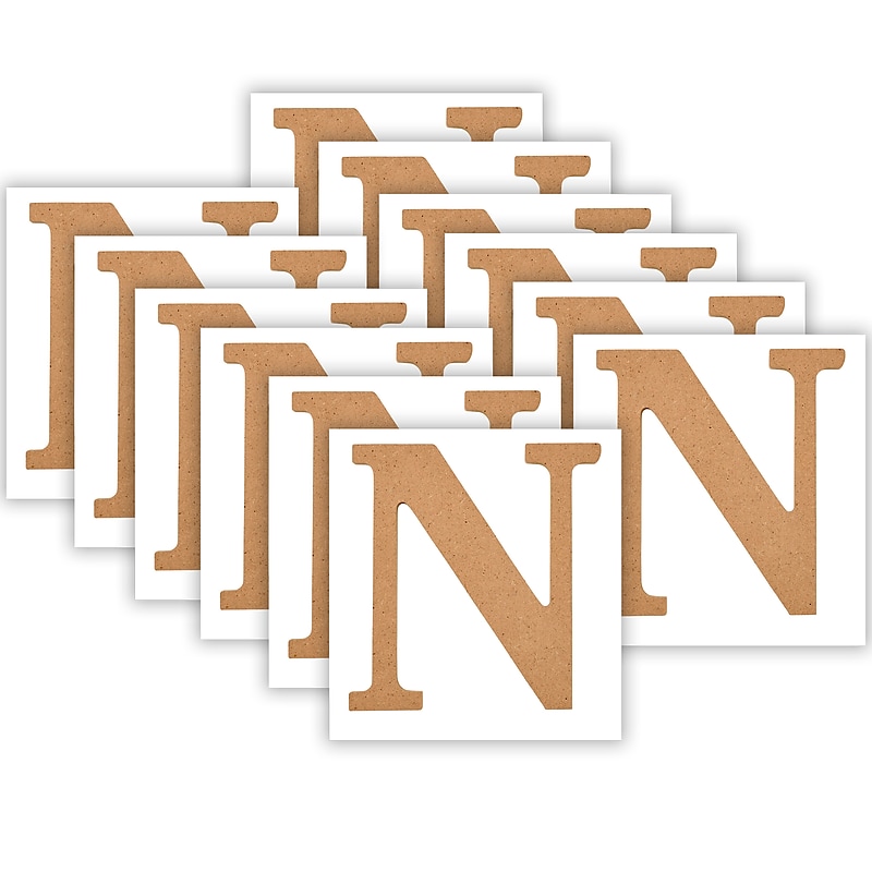 Plaid MDF Letters, 5", Brown Oxide, 12/Pack (PDE63567-12) image 1
