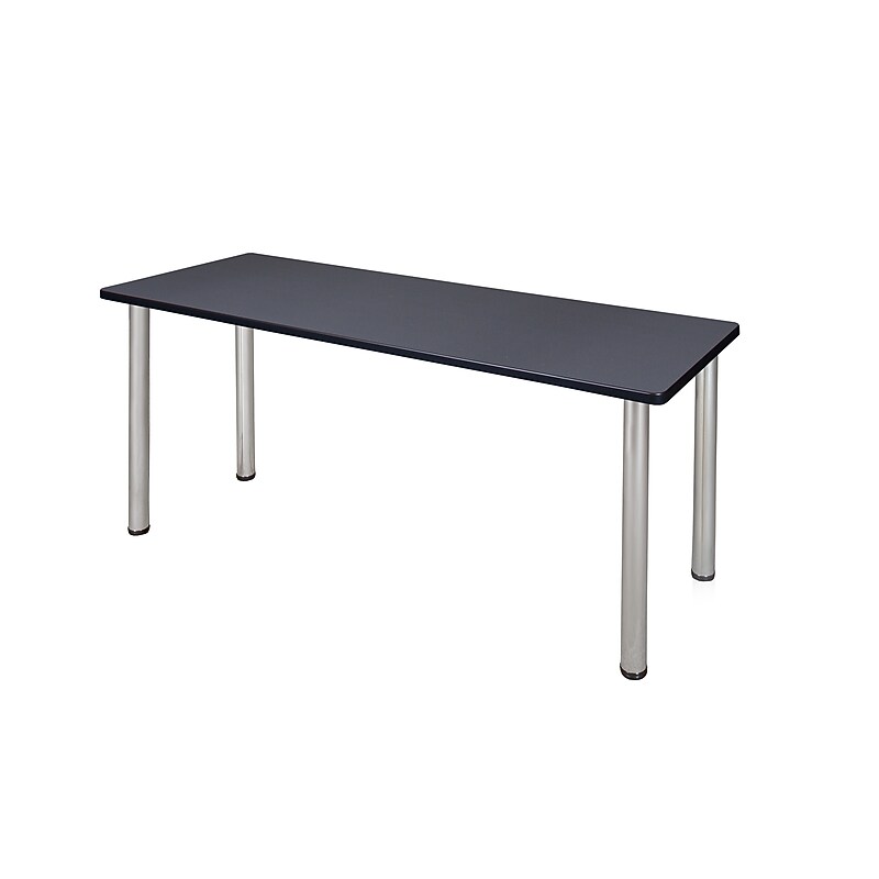 Regency Kee 72" x 24" Training Room Table, Grey/Chrome (MT7224GYBPCM) image 1