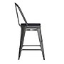 Flash Furniture Carly Indoor-Outdoor Counter Height Stool with Back, Black with Black Seat (ET353424BKPL1B)~#|#~D80D05BA-2C74-45D0-8507F9F9FD8CC6B2_sc7