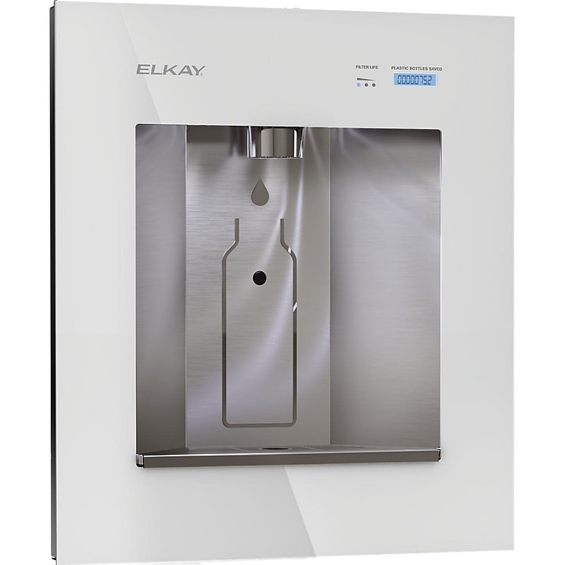 Elkay EZH2O Liv Pro Recessed Non-Refrigerated Bottle Filling Station, Aspen White (LBWDC00WHC) image 1