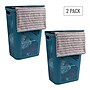 Mind Reader 15.85-Gallon Slim Laundry Hamper with Lid, Plastic, Blue, 2/Set (2HBIN60-BLU)~#|#~D811F147-B0D1-4417-8E89B1B327516546_sc7