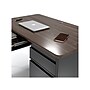 Hirsh 48"W Single-Pedestal Mobile Teacher's Desk, Black/Walnut (22646)~#|#~D815B723-C14A-4EC9-B454CBC7BFAC9419_sc7