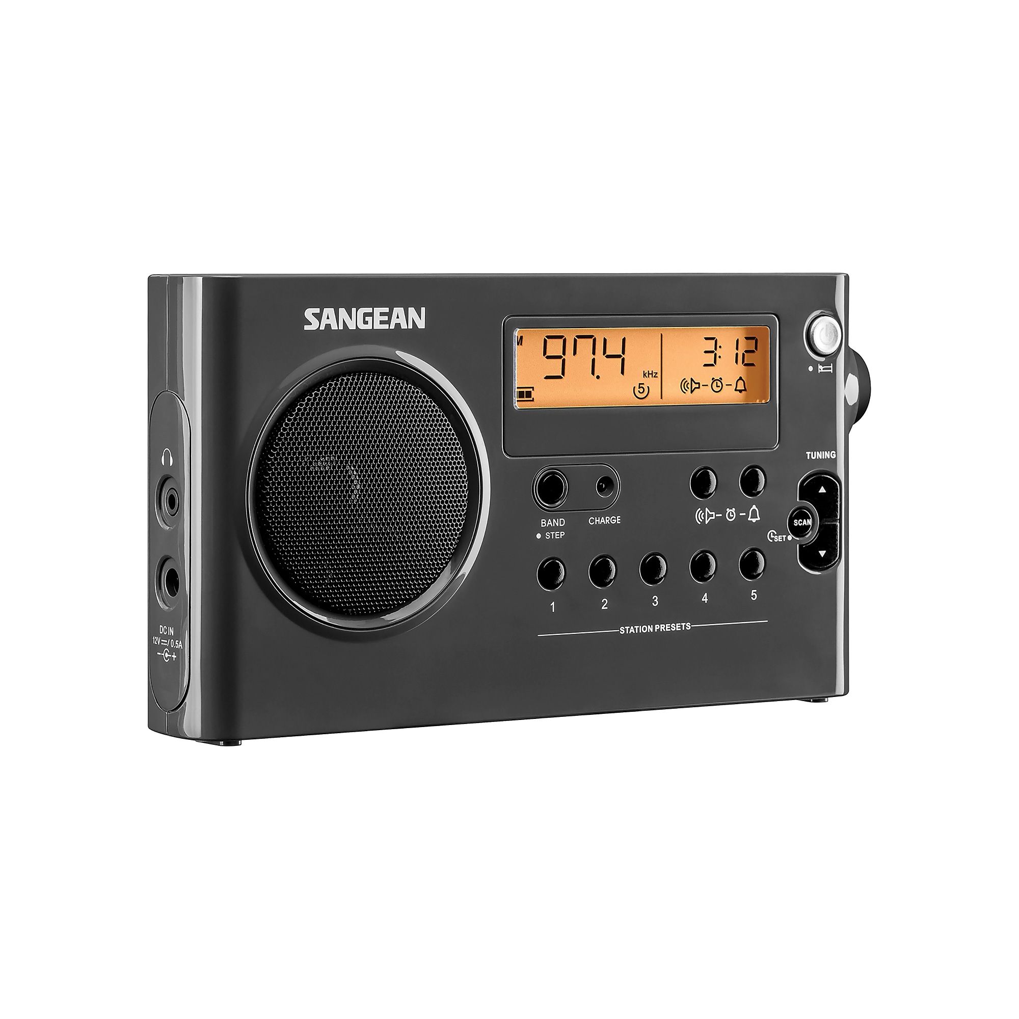 Sangean Portable AM/FM Rechargeable Compact Digital Tuning Radio, Black/Gray (SG-106) Sansujyuku sansujyuku.com