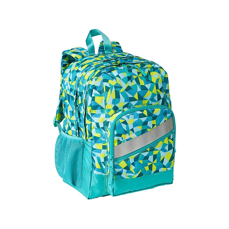L.L.Bean Deluxe Book Pack Citron Geo Kids' Laptop Backpack, Medium Size, Multicolor (1000186300) image 1