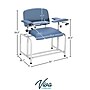 Viva Comfort Extra Wide Adjustable Bariatric Phlebotomy Blood Drawing Chair, 500 lbs. Capacity, Blue (ADI997-01-BLU-HD-MK)~#|#~D8206ACD-F370-465F-933A61D6E5B6922D_sc7