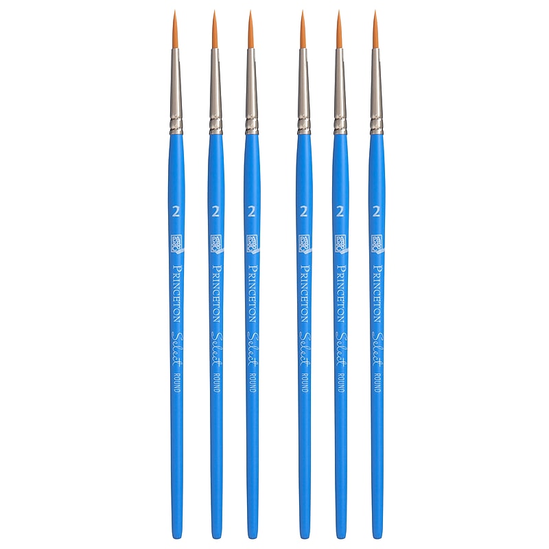 Princeton Select Artiste Mixed Media Synthetic Round Brush, 6/Pack (PBXP3750R2-6) image 1